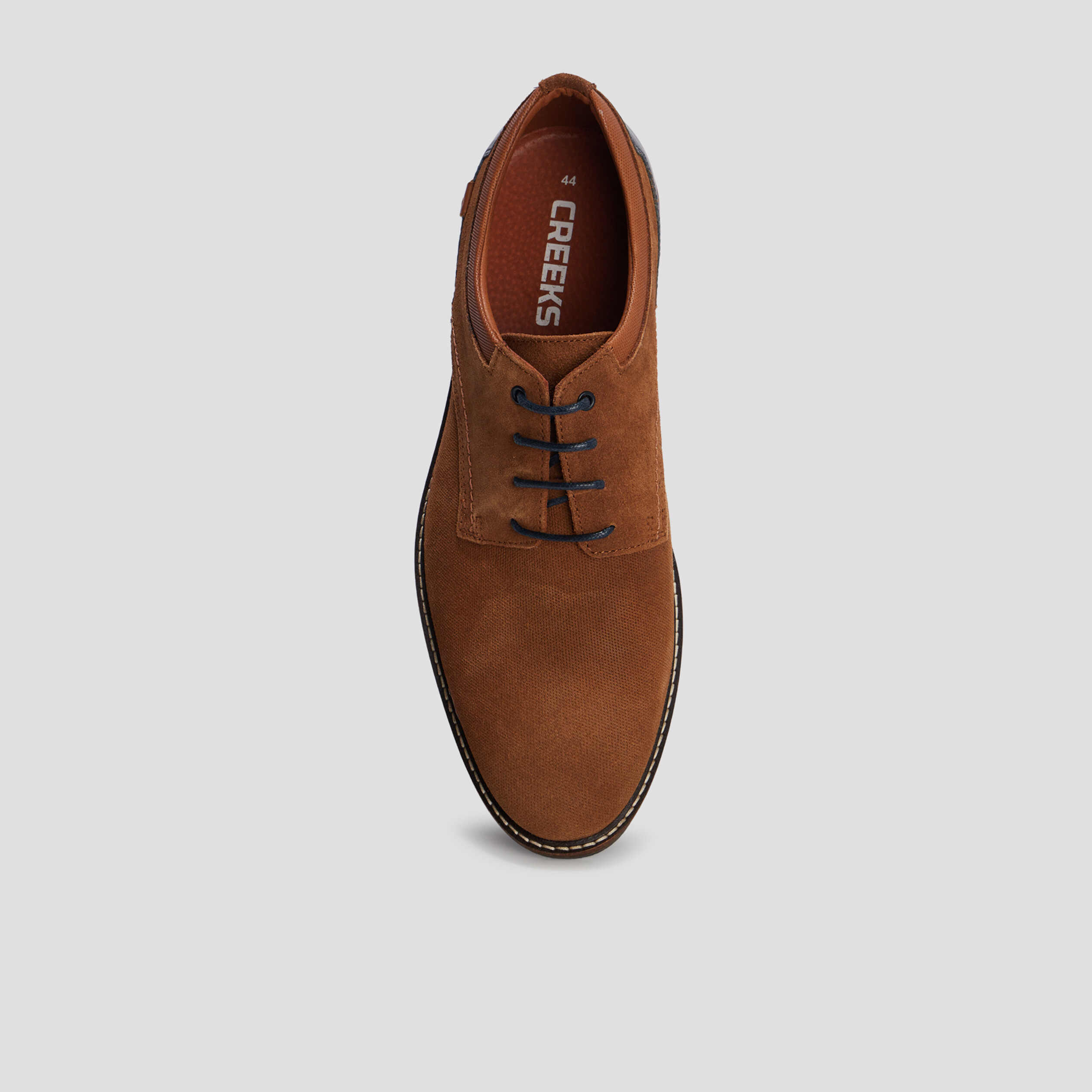 Derbies à lacets en cuir Creeks Demio marron homme | La Halle