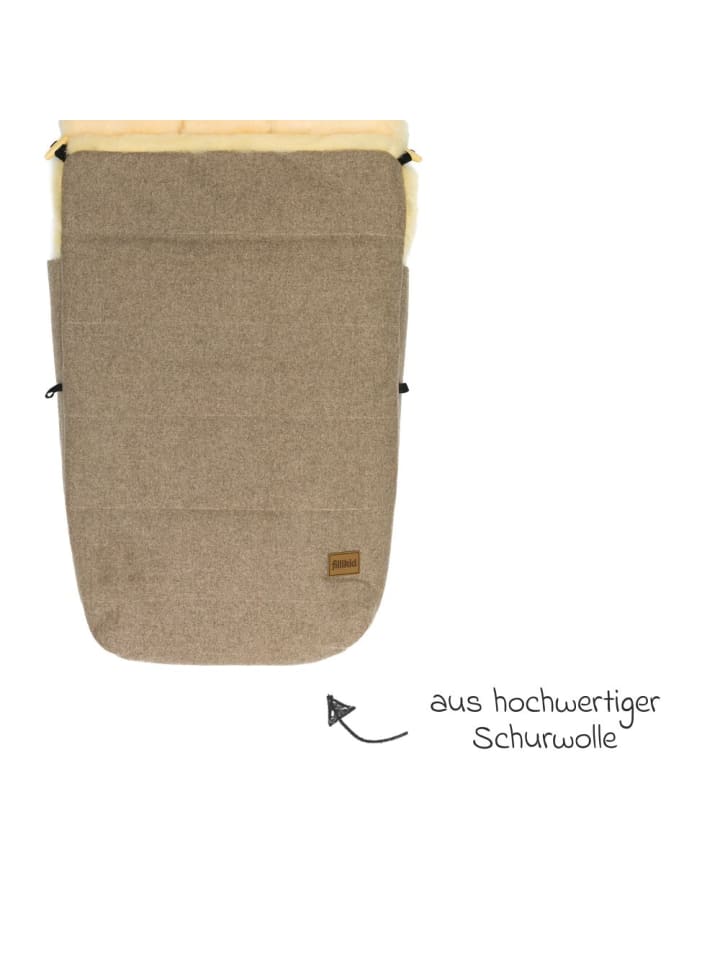 fillikid Lammwoll-Fußsack Makalu Wool für Buggy, Sport- in braun günstig kaufen onesize
