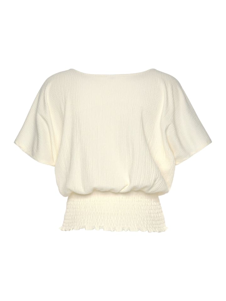 LASCANA V-Shirt in creme günstig kaufen