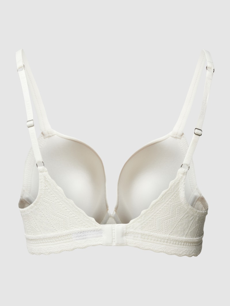 Schalen-BH mit Spitzenbesatz Modell 'EVERYDAY LACE' in weiß