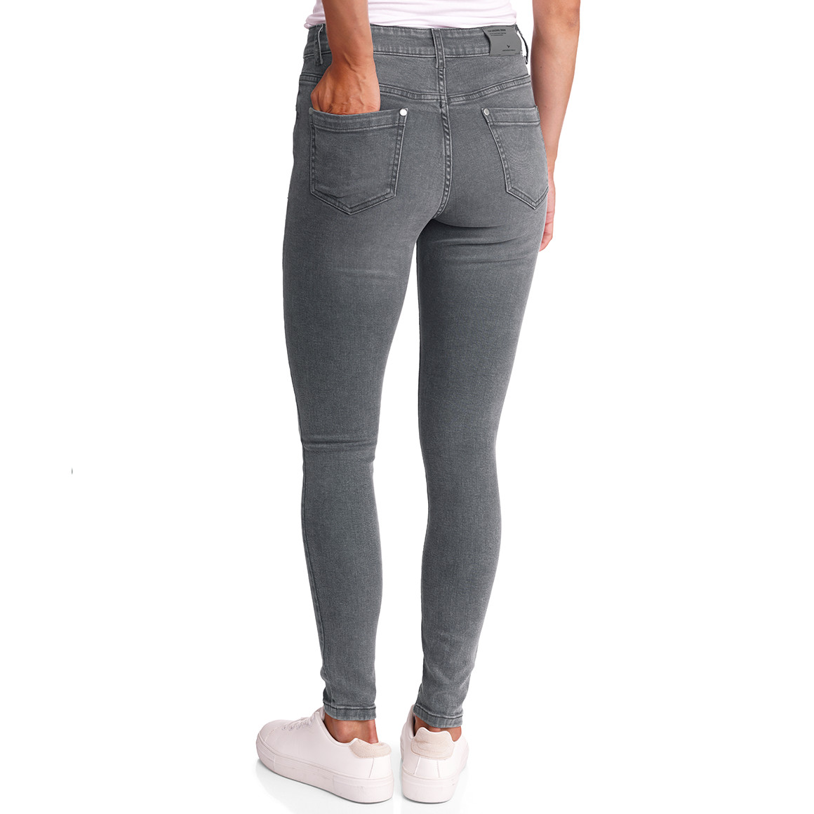 Damen Skinny-Jeans mit Used-Waschung