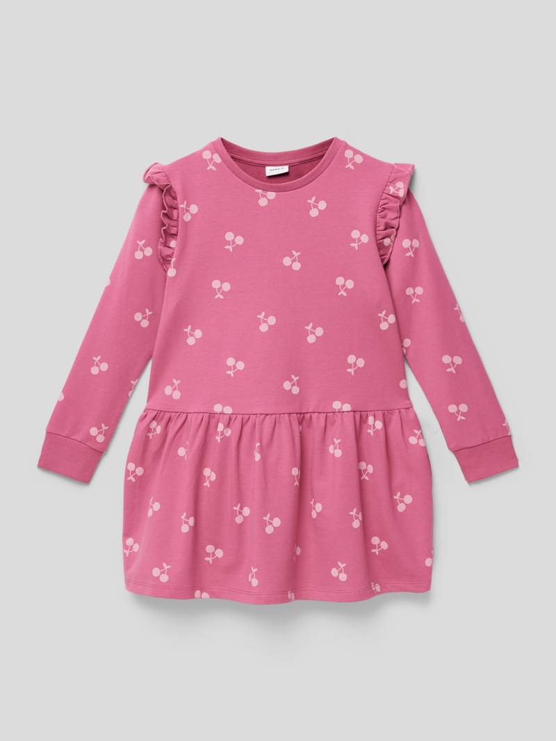 Kleid mit Motiv-Print Modell 'TRINA' in fuchsia