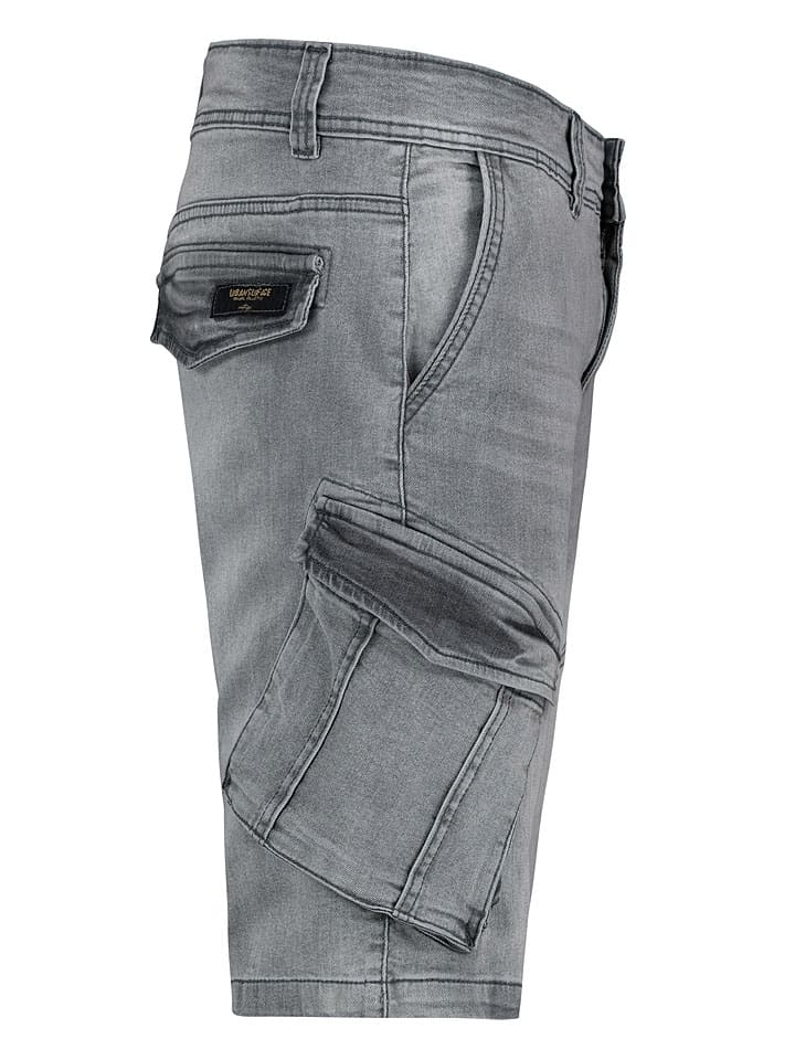 Authentic Style Jeans-Cargobermudas in Grau günstig kaufen