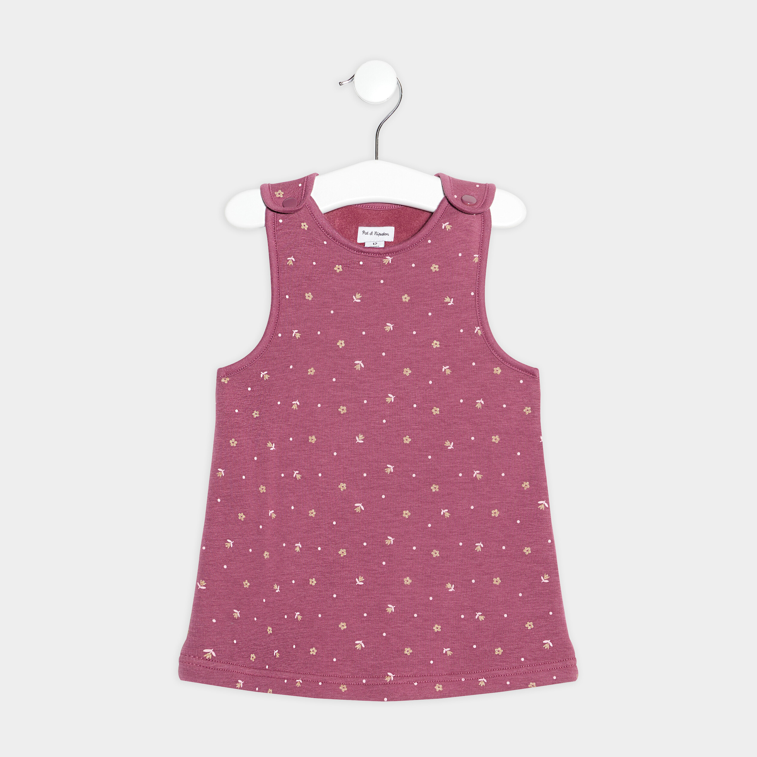 Robe droite sans manches prune bébé fille | La Halle