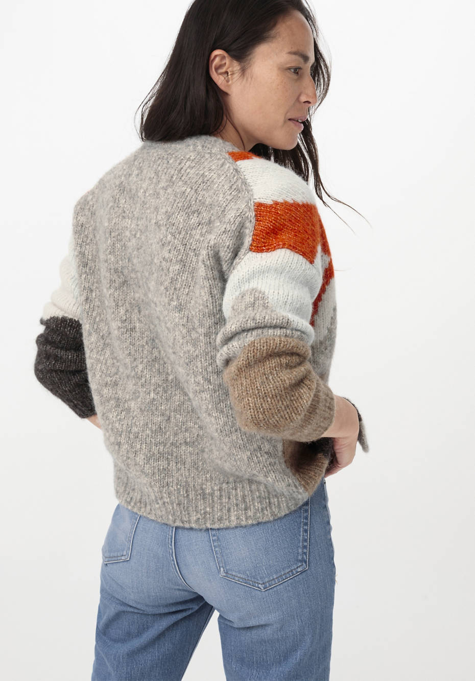 Strickjacke aus Alpaka mit Bio-Baumwolle