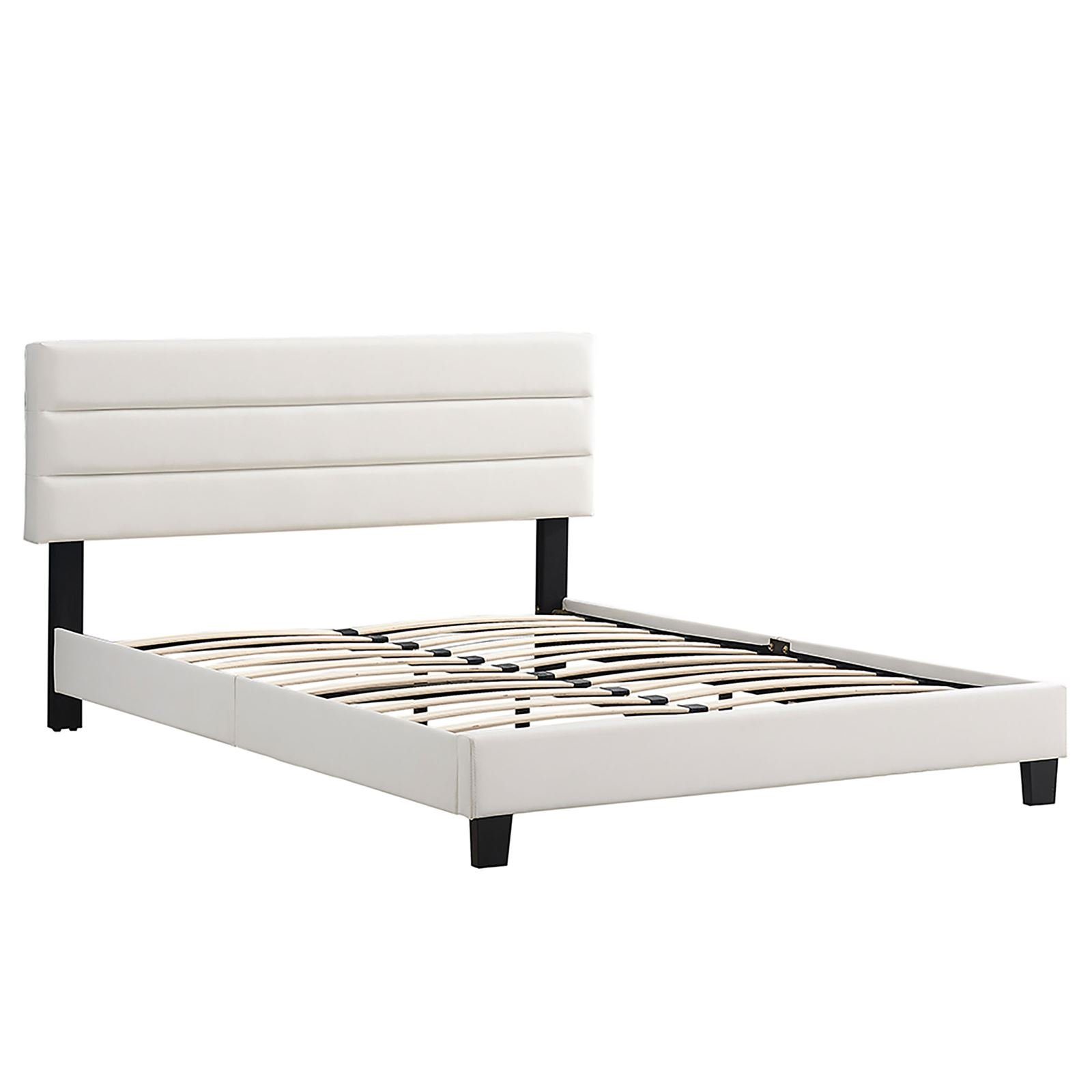 CARO-Möbel Polsterbett BEDFORD, Polsterbett 140x200 cm mit Kunstleder Bezug Bett inkl. Lattenrost