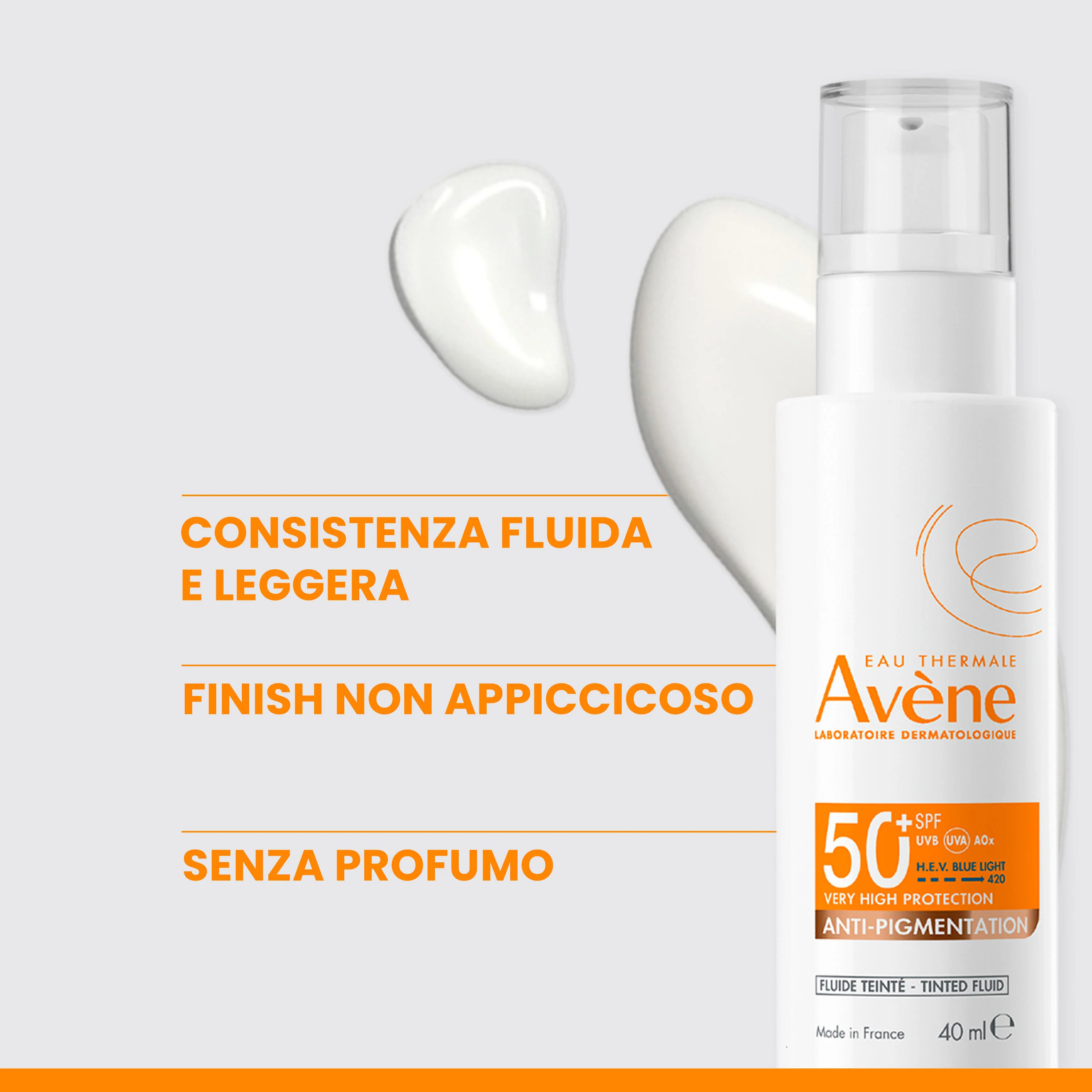 Sonnenschutz-Anti-Pickel-Fluid SPF50+ - Gesichtssonnenschutz mit hohem Schutz.