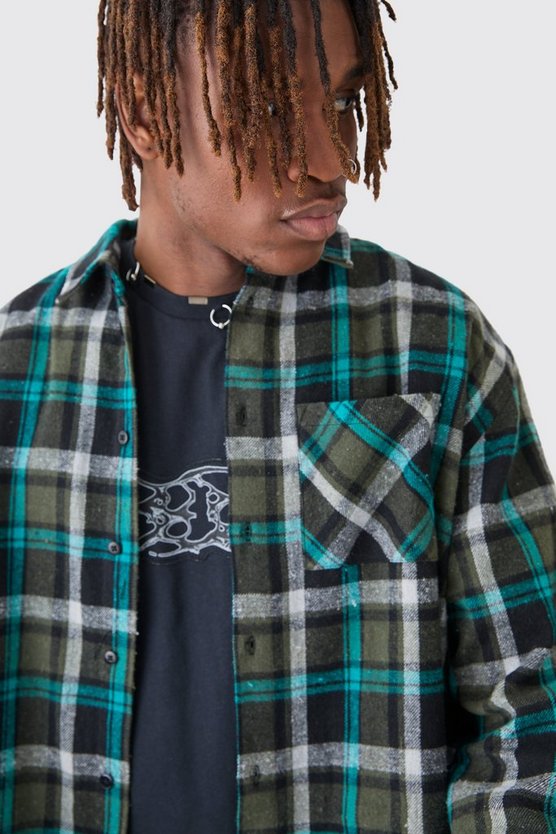 Tall kariertes Overshirt