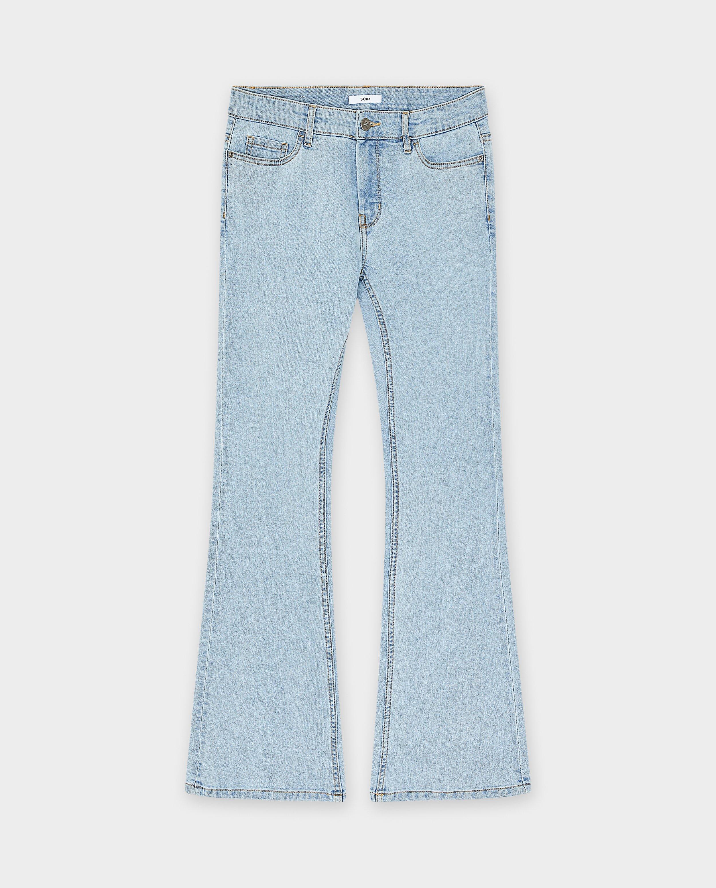 Sora világoskék farmer, bootcut szabású, világoskék