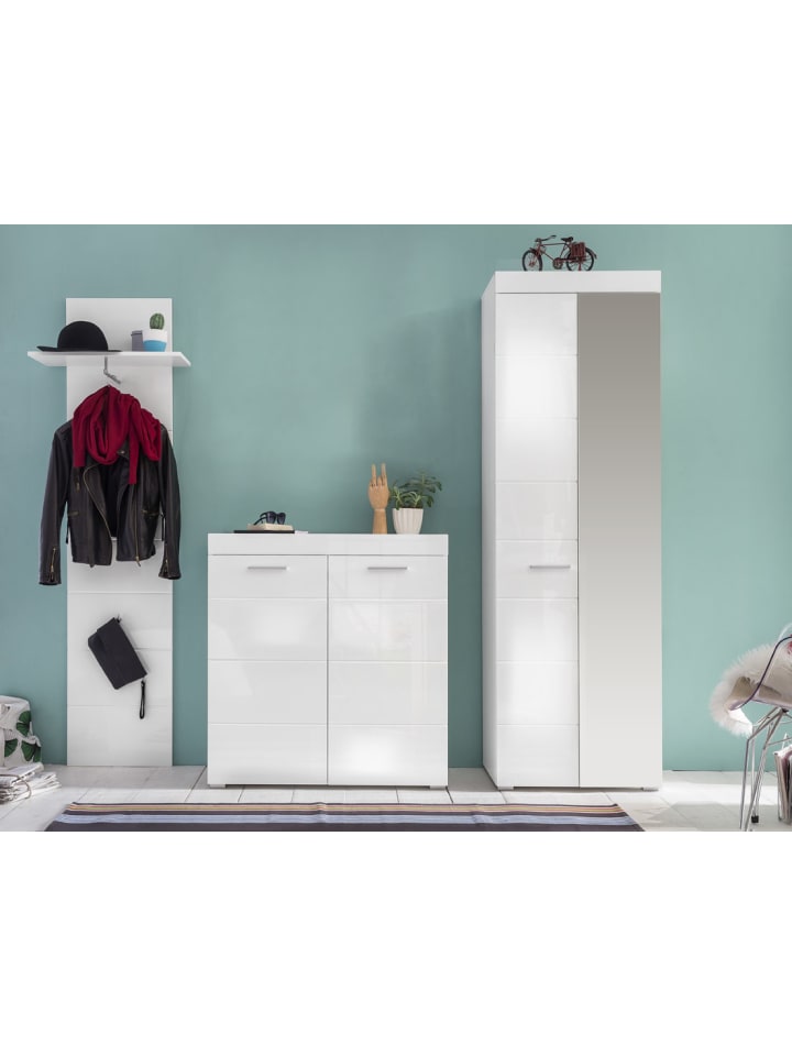 ebuy24 Garderobenaufstellung Amira B Weiß 233 x 38 cm günstig kaufen onesize