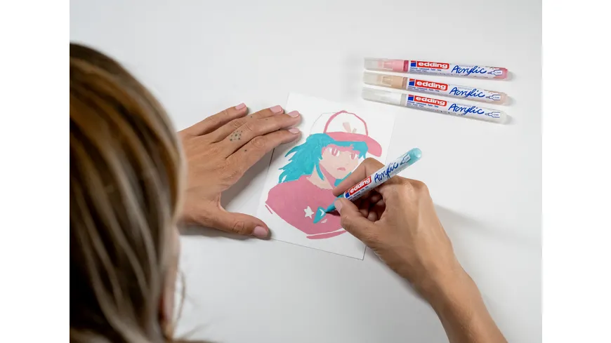 edding 5300-1800 Acrylmarker fein 5er Set Manga