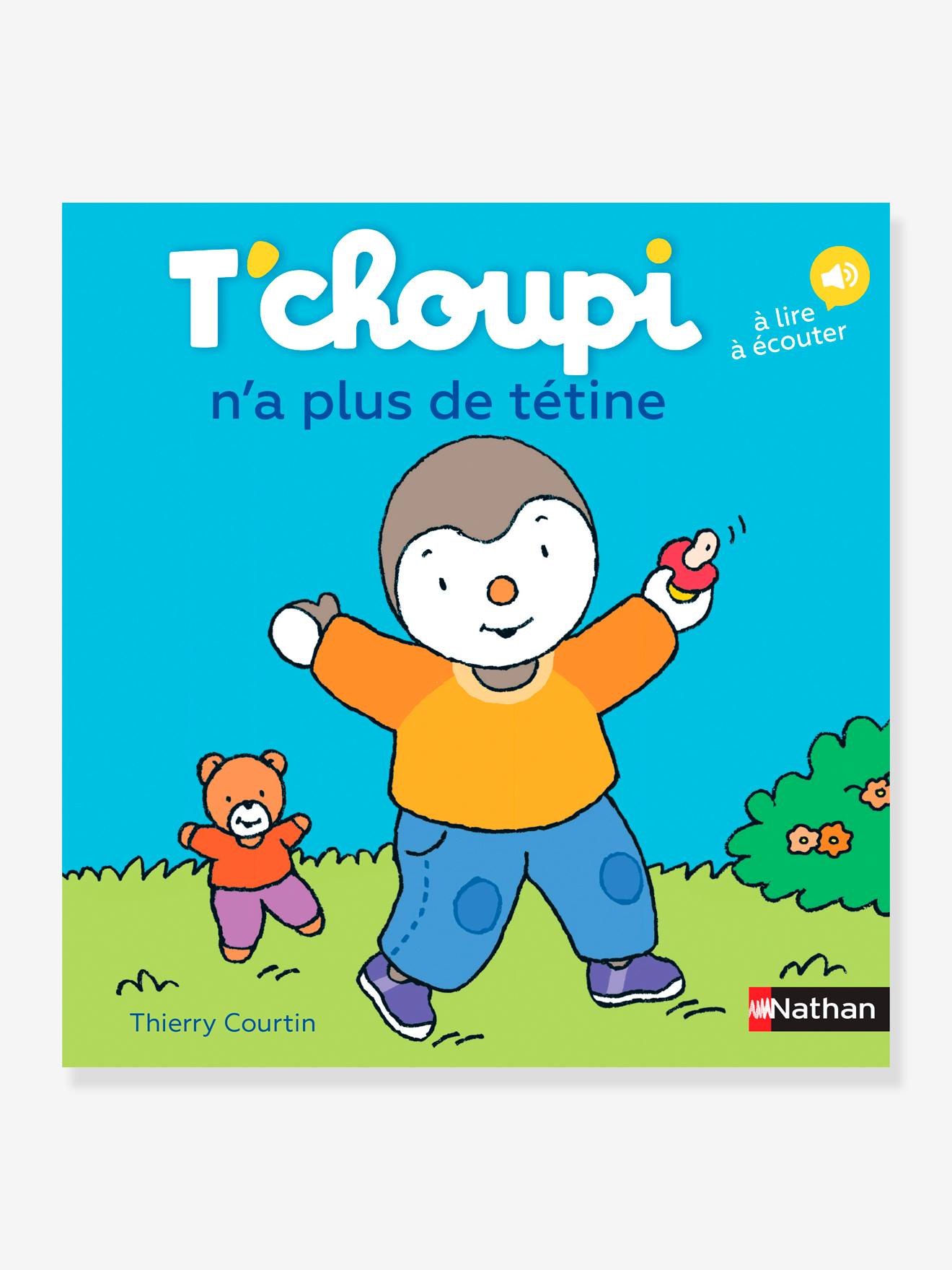 Livre T'choupi n'a plus de tétine NATHAN multico