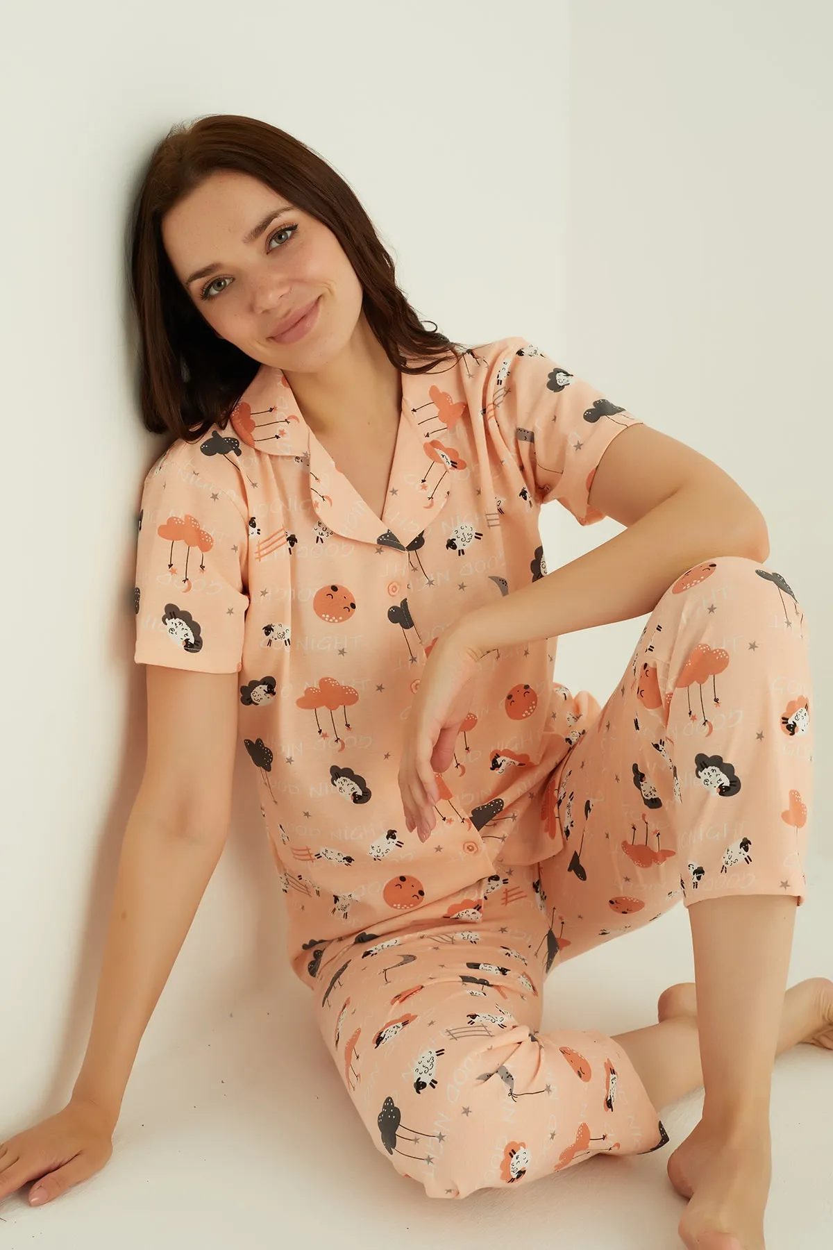 STRAWBERRY  Pyjama-Set aus Baumwolle mit Knöpfen