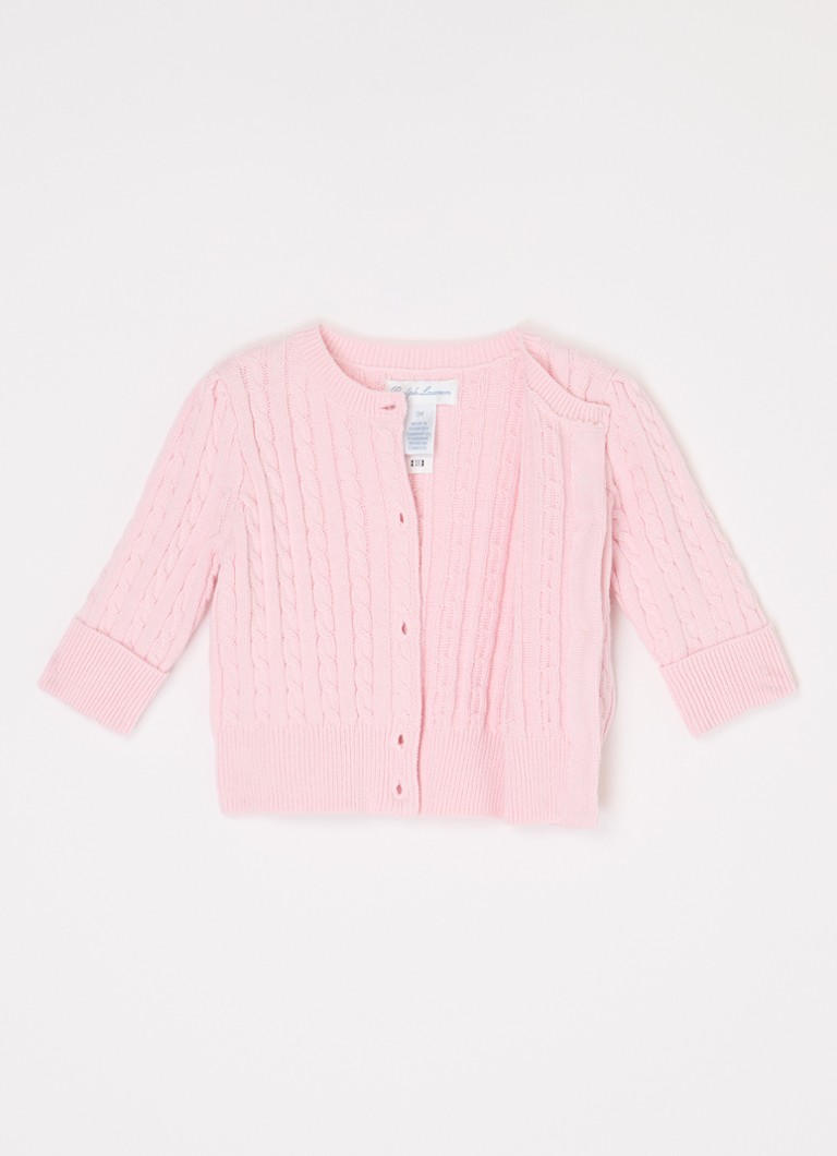Vestă tricotată cu cabluri Ralph Lauren și logo brodat