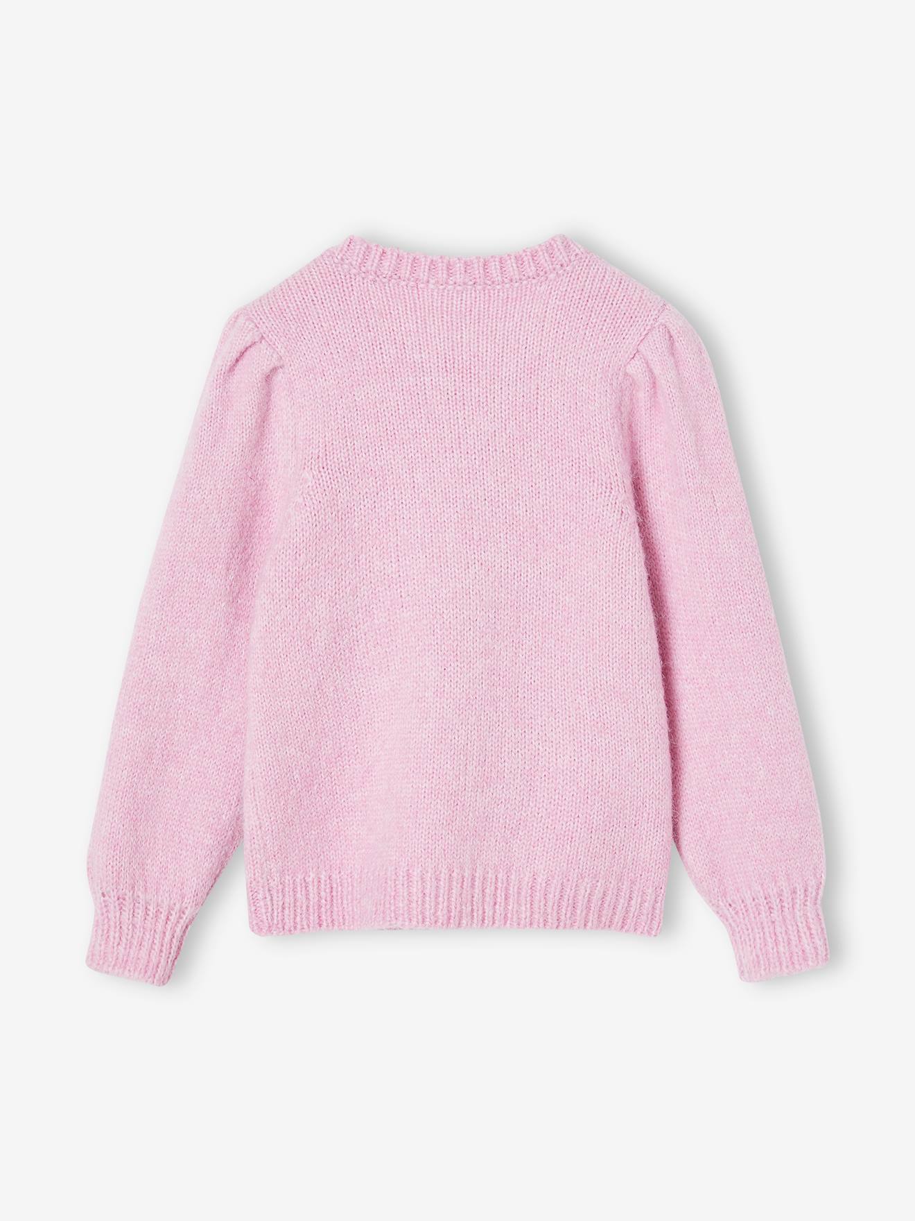 Vertbaudet Flauschige Mädchen Strickjacke - lila