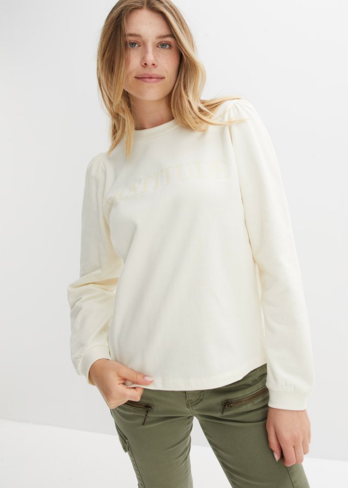 Sweatshirt mit Puffärmel