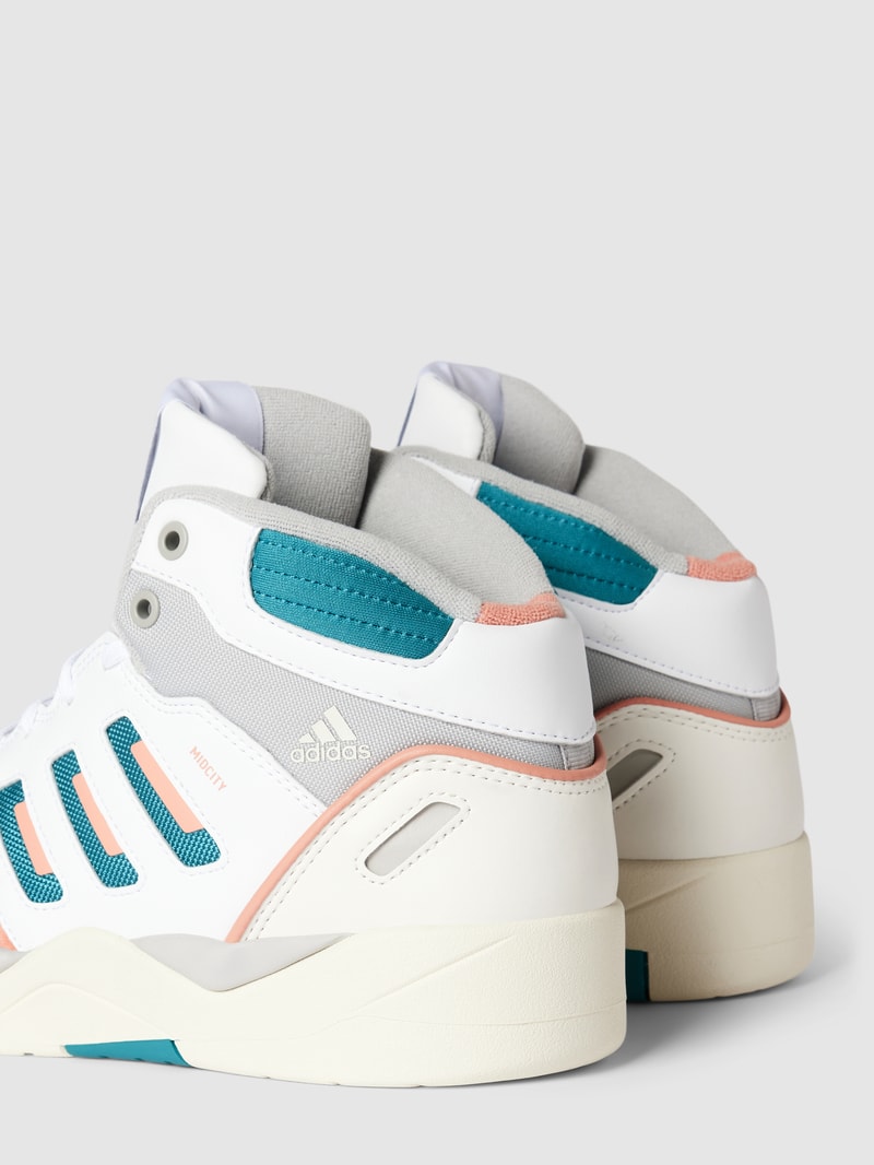 High Top Sneaker mit Kontrastbesatz in weiß