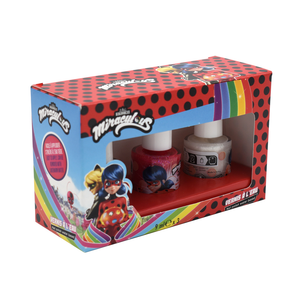 takecare Coffret de 3 vernis à l'eau Miraculous Vernis à l'eau