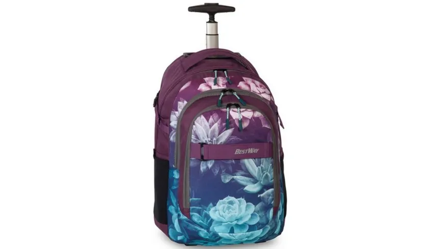 BESTWAY Rucksack Evolution Roller Trolley Sukkulente Lila