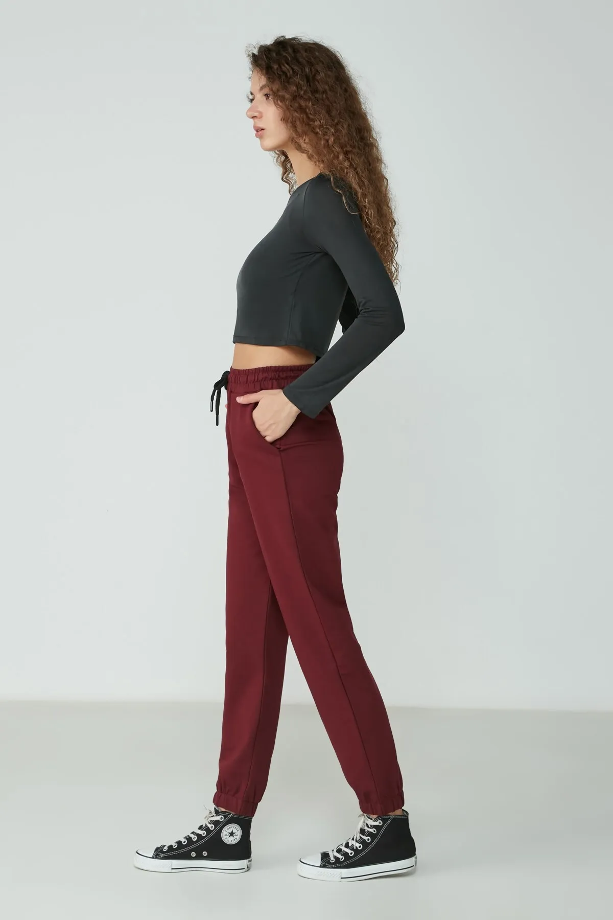 C&City  Basic Jogger-Jogginghose 734 Weinrot