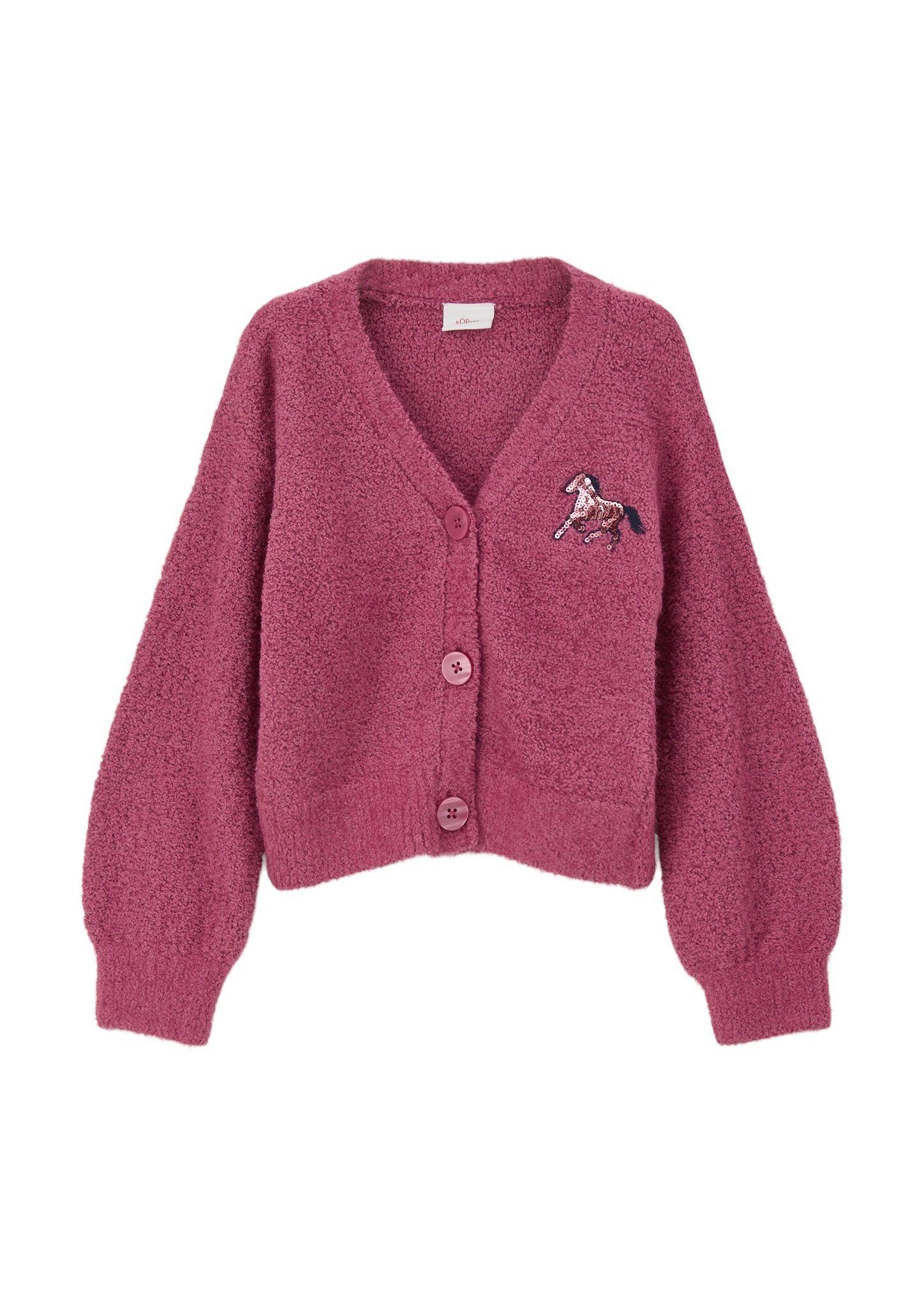 s.Oliver Junior Strickjacke mit Pferd-Stickerei