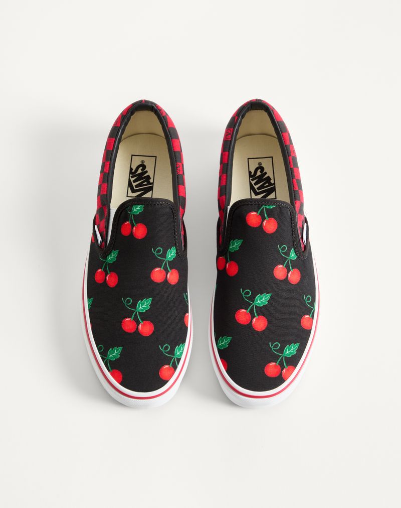 Sneaker Slip-On Valentino Garavani And Vans In Tessuto Con Stampa Maxi Cherryfic E Stampa VLogo Checkerboard