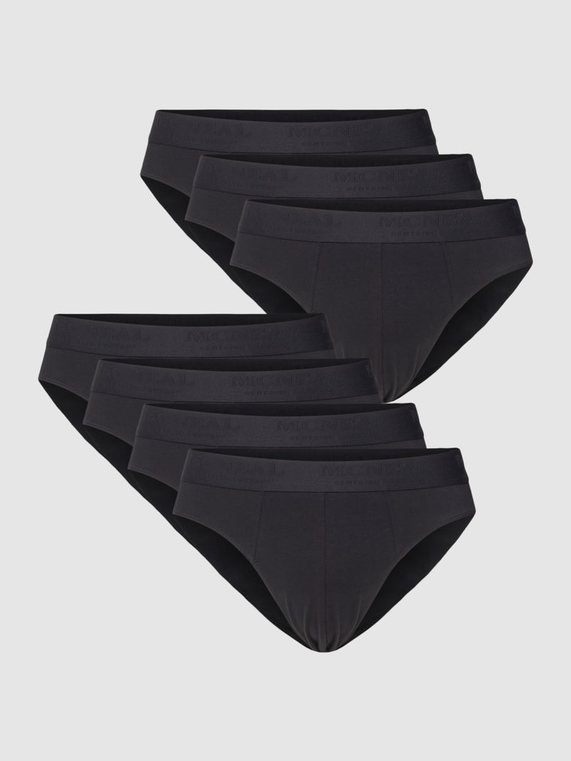 Slip mit Logo-Bund im 7er-Pack in schwarz