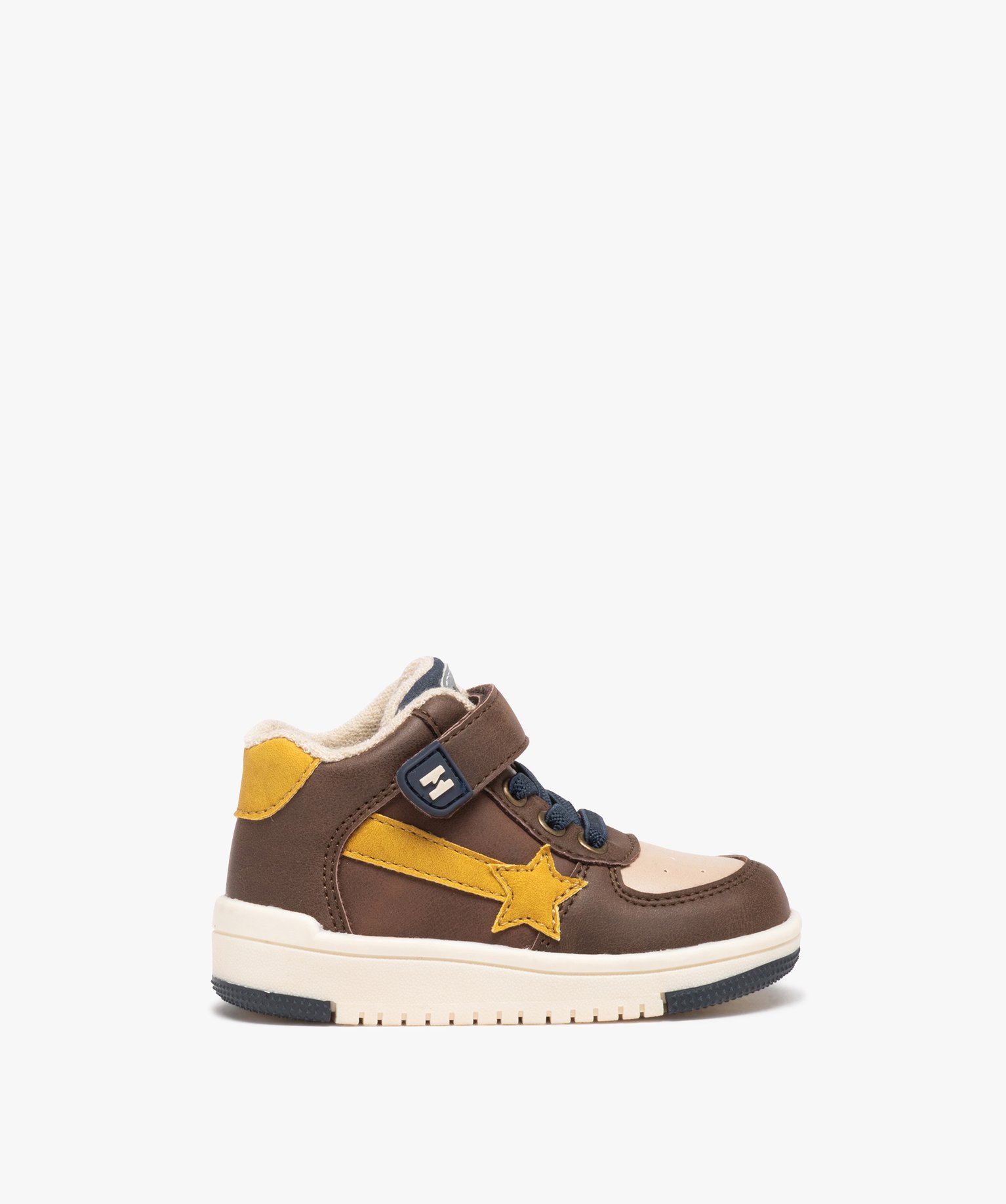 Baskets bébé Garçon mid-cut à semelle épaisse - Hobiz marron | GEMO