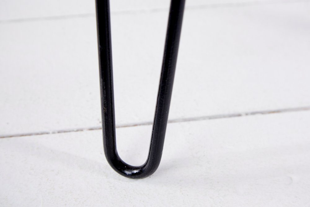 riess-ambiente Beistelltisch WILD 60cm natur, Massivholz · Couchtisch · Hairpin Legs · Baumscheibe · Teakholz