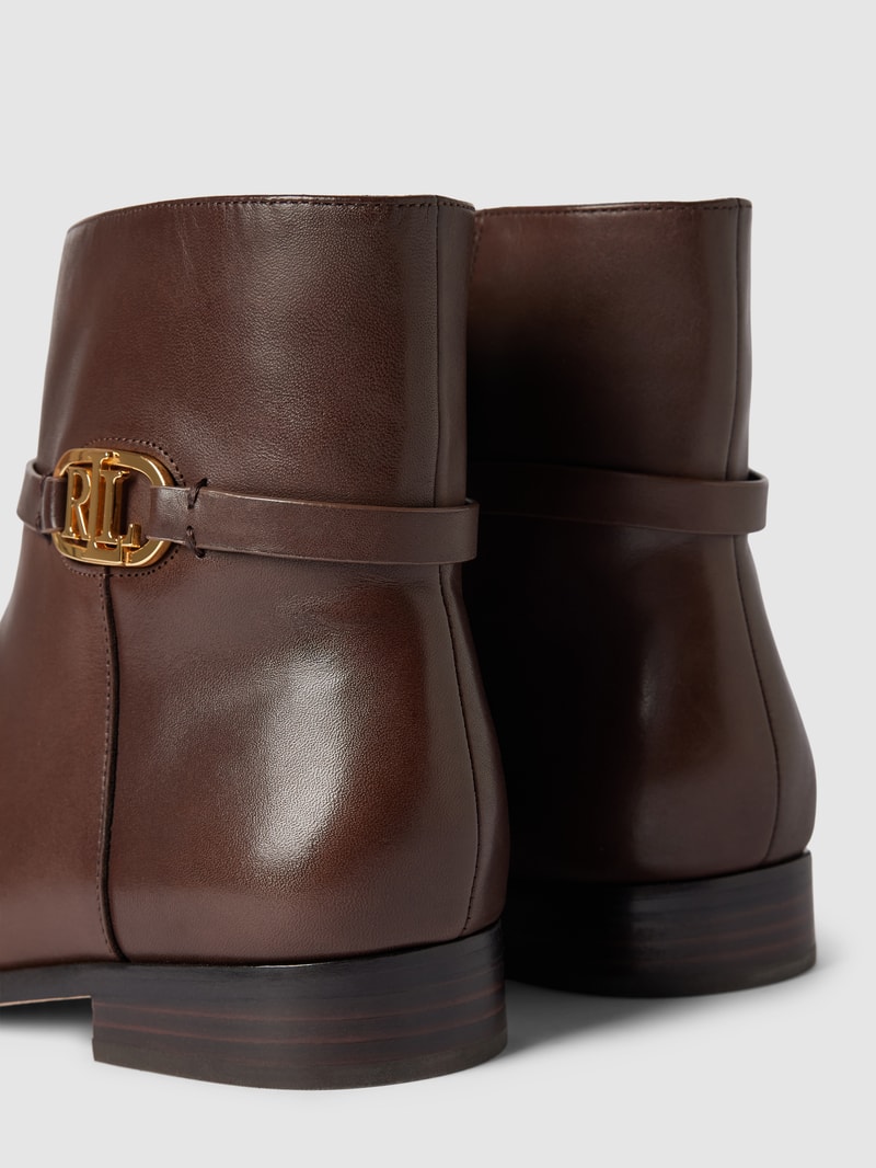 Stiefeletten mit Label-Detail Modell 'BRIELA' in mittelbraun