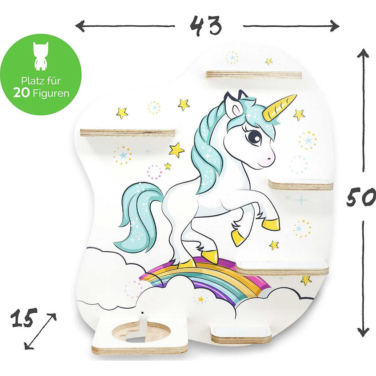 Regal für Musikbox Rainbow Dash - geeignet für Toniebox
