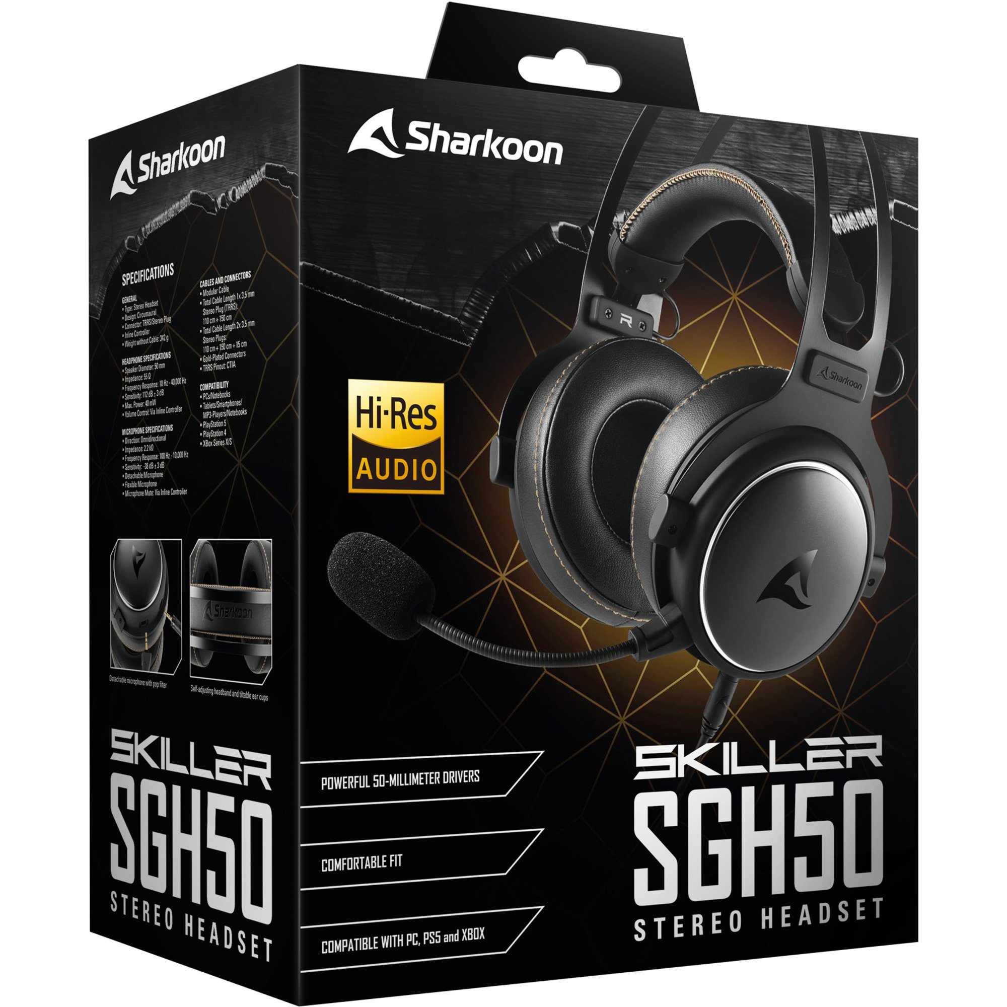 Sharkoon Sharkoon Skiller SGH50, Headset, (3,5 mm Klinke) Headset