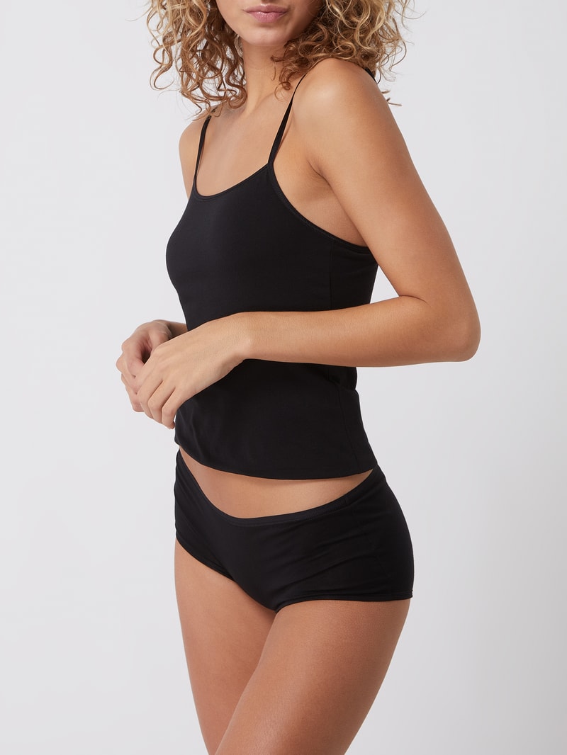 Tanktop mit Rundhalsausschnitt in schwarz