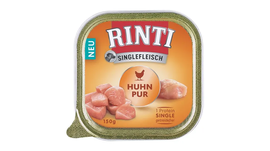 RINTI Hundenassfutter Singlefleisch Huhn Pur 150 g