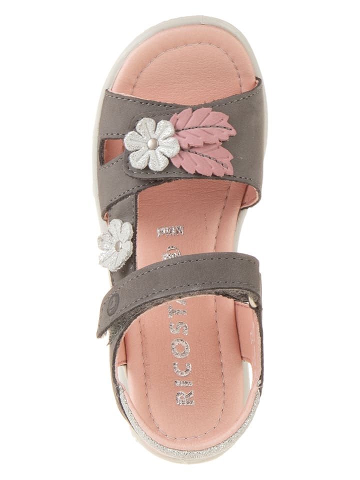 Ricosta Leder-Sandalen in Grau günstig kaufen
