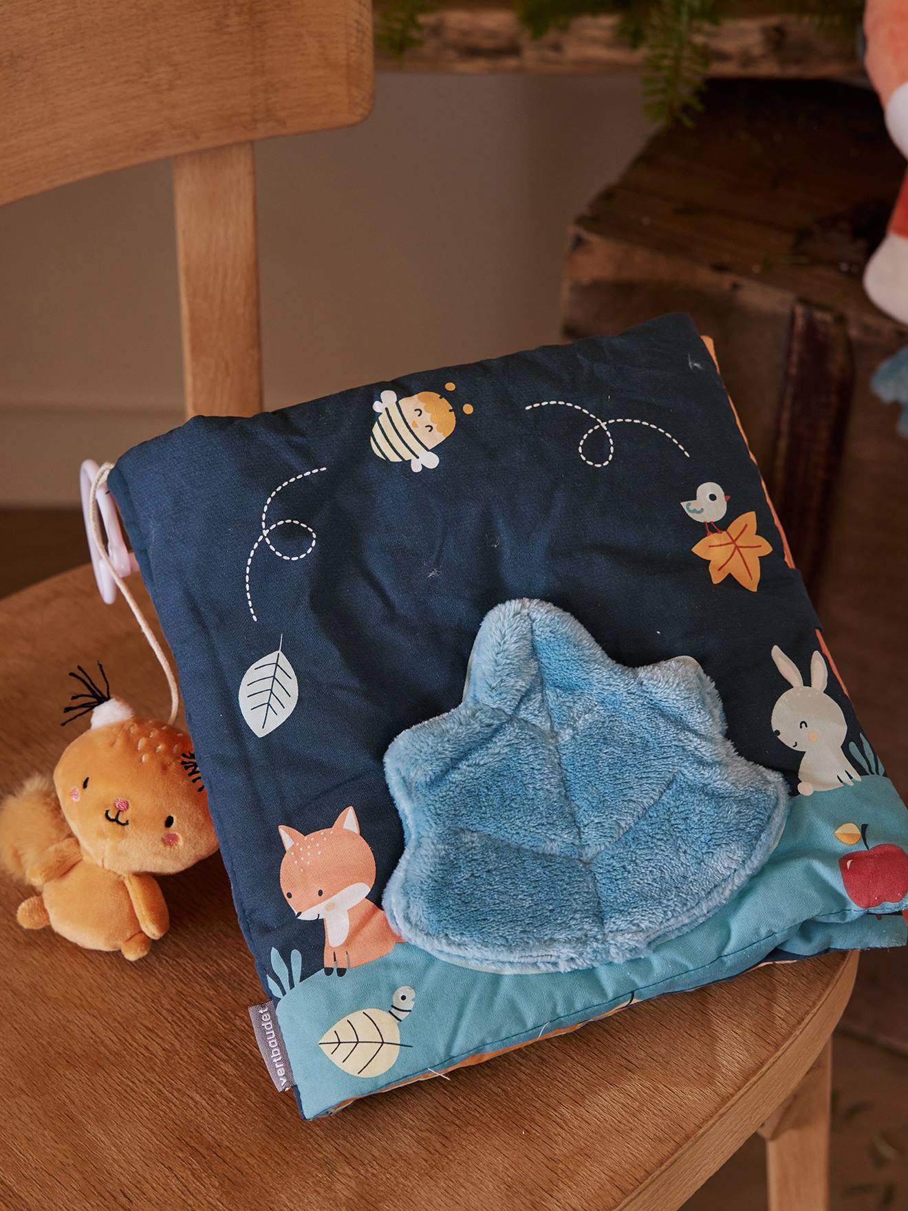 Vertbaudet Baby Stoffbuch WALDFREUNDE - grün