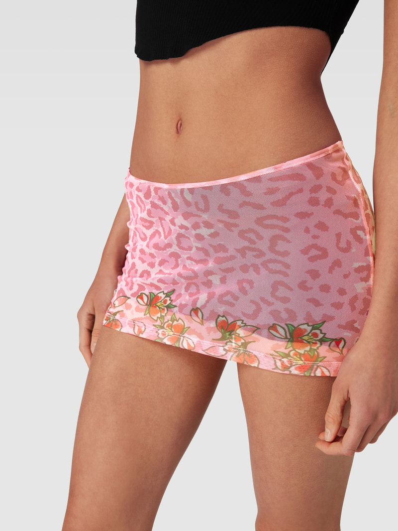 Minirock mit Allover-Muster Modell 'BLOSSOM' in pink