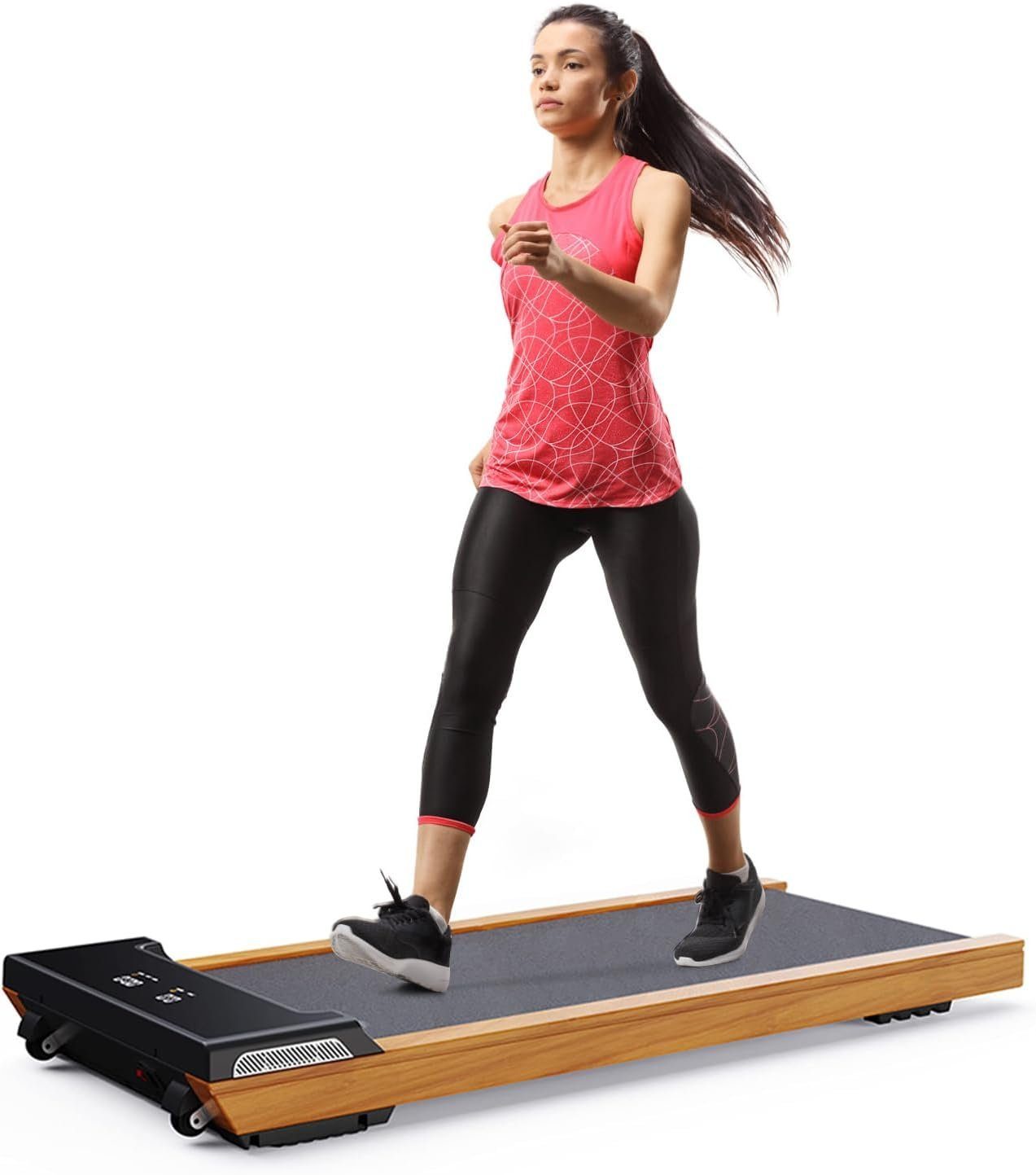 BlueField Laufband (2.25HP leises Laufband zum Gehen und Jogge), schreibtisch, Elektrisches leichtes Laufband aus Holz, 2.25HP leises