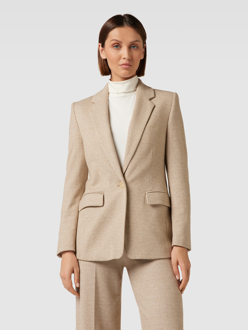 Blazer mit Strukturmuster Modell 'ATLIN' in beige meliert