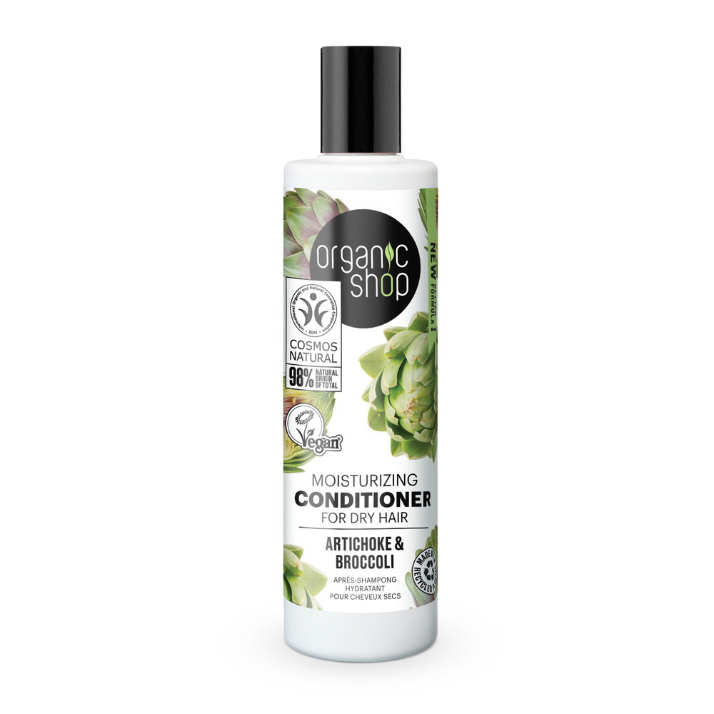 organic shop Après-shampoing cheveux secs Artichaut Brocoli Vegan Naturel Après shampoing