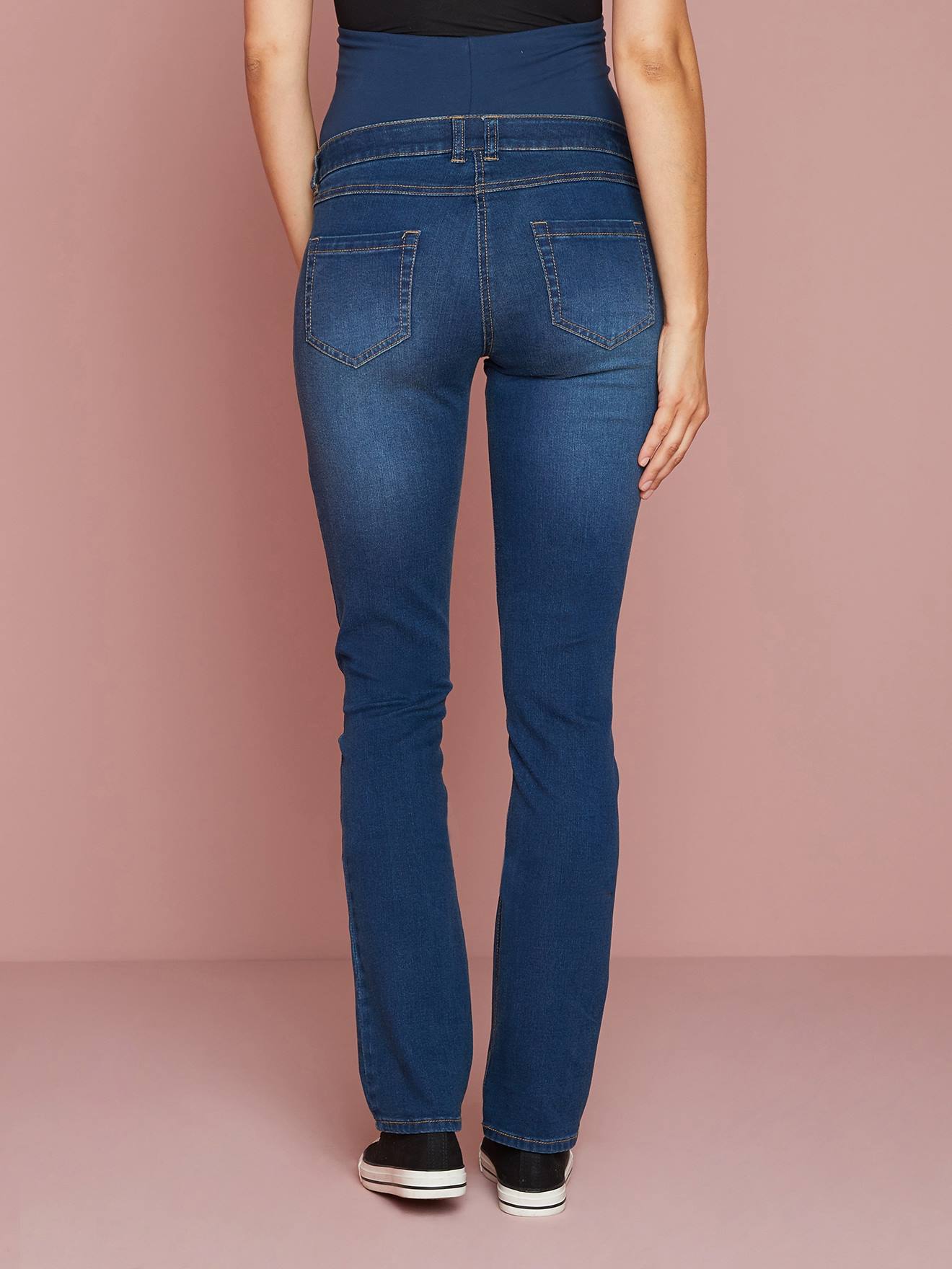 Jean droit de grossesse entrejambe 85 denim brut