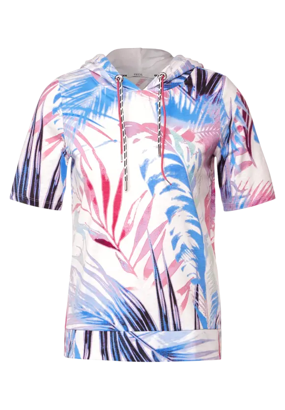 CECIL Blätterprint Hoodie Shirt