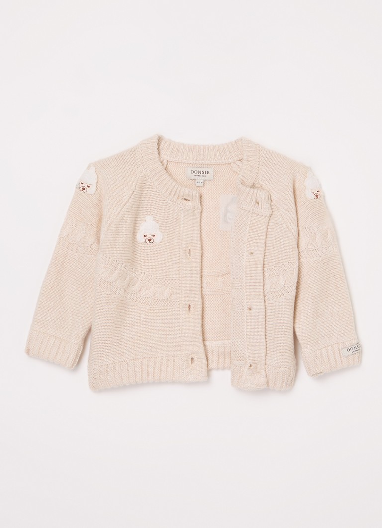 Cardigan Donsje Amsterdam in misto lana Wiesse a maglia fine