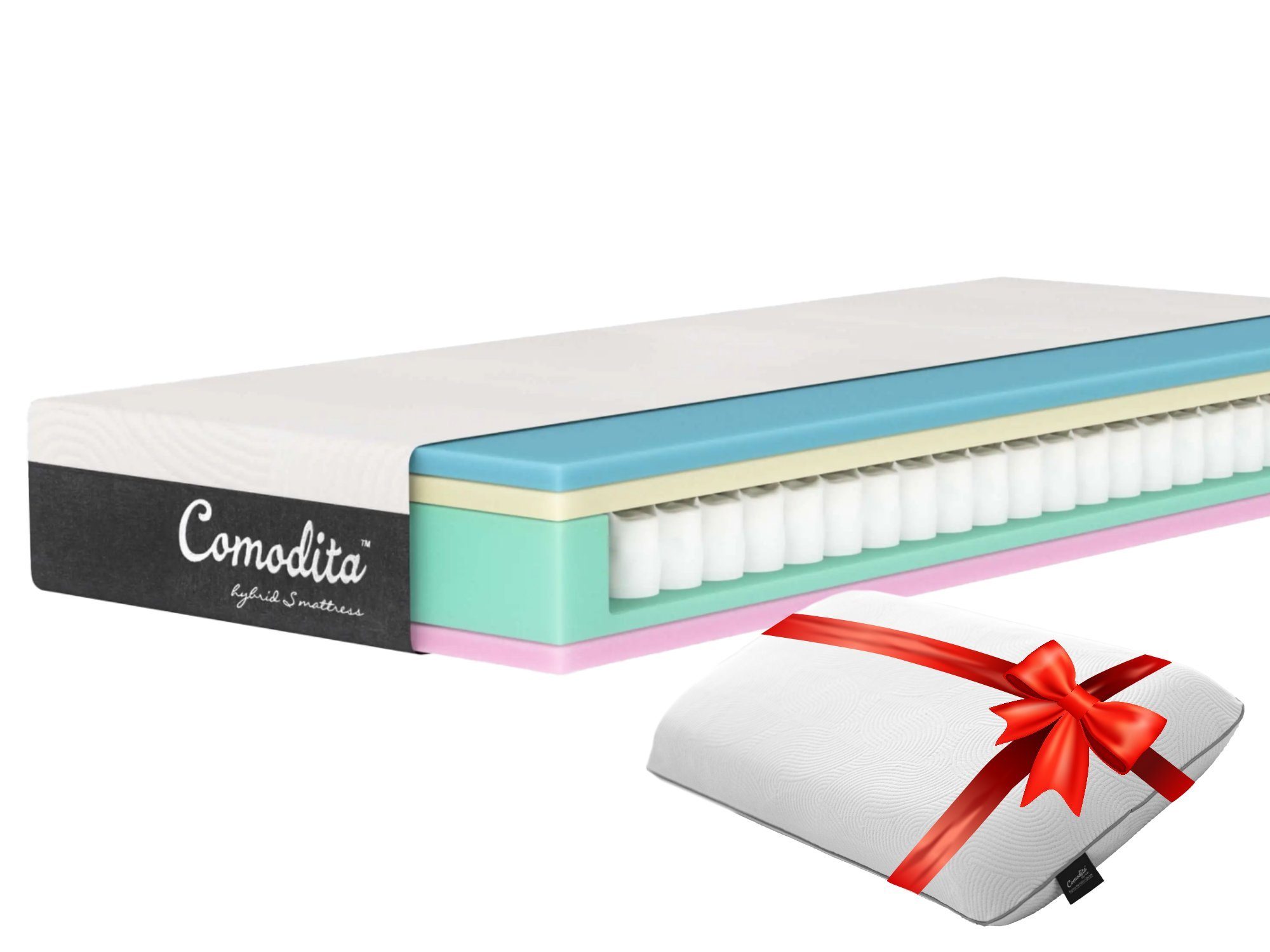 Taschenfederkernmatratze Comodita Hybrid S Matratze, Comodita, 23 cm hoch, 5 Jahre Garantie, 100 Nächte Probeschlafen