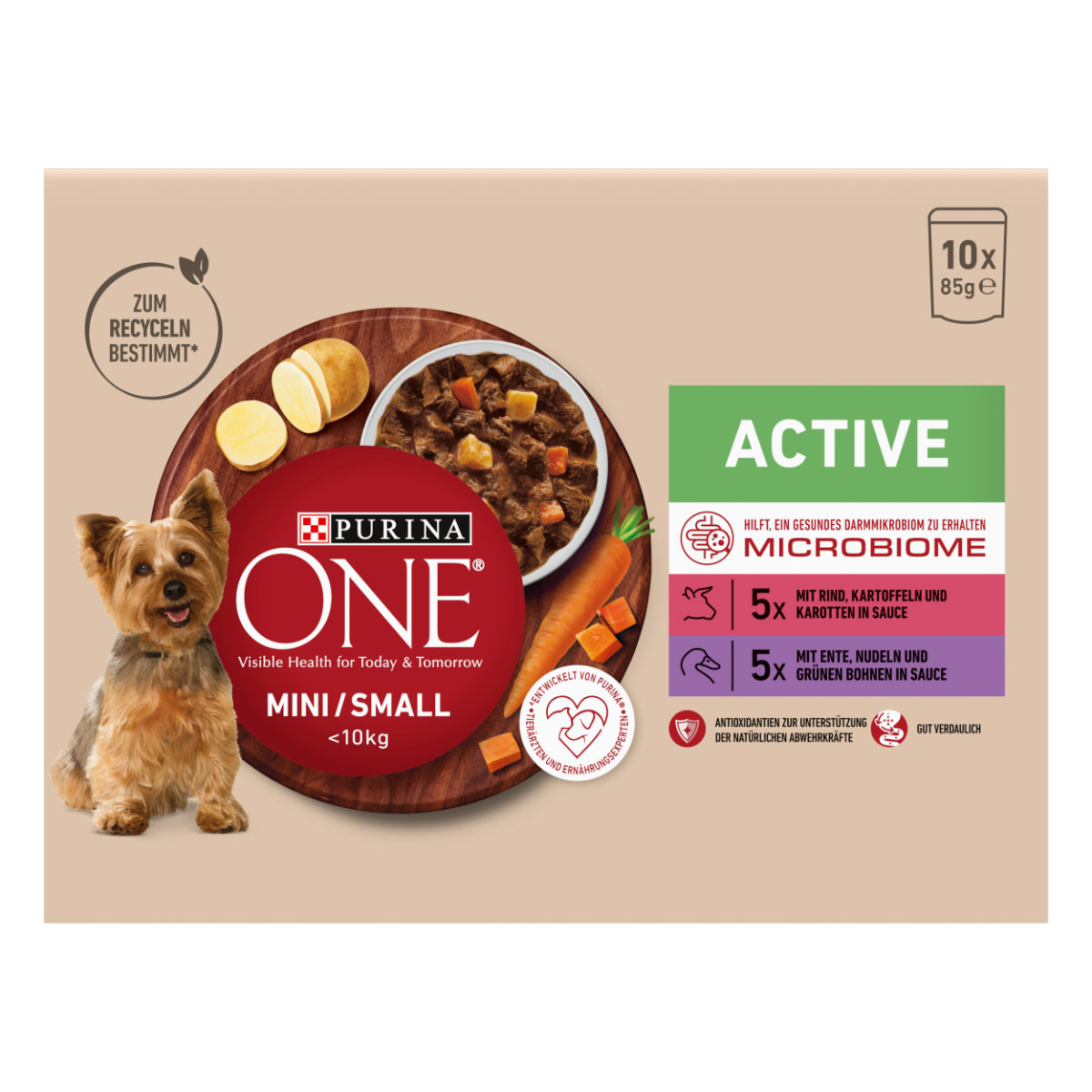 PURINA ONE MINI <10kg Active Multipack 10x85g kaufen bei ZooRoyal