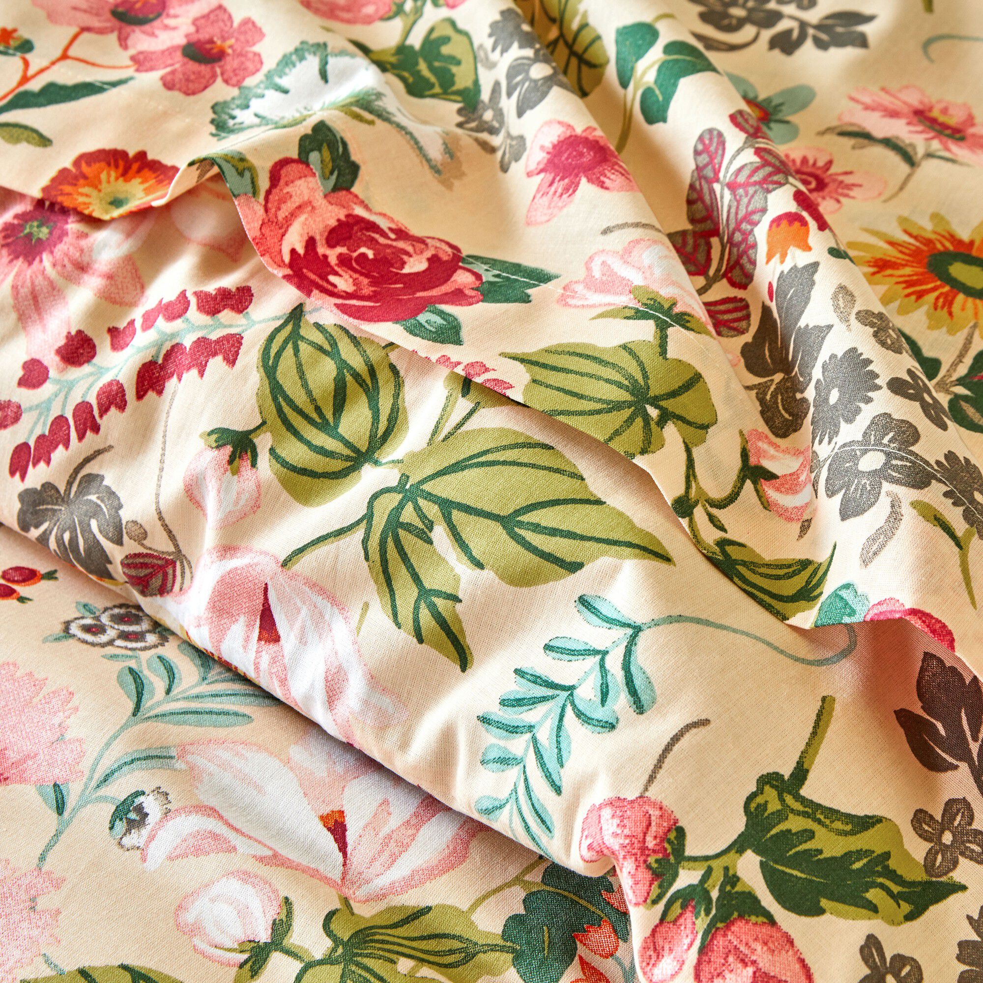 Linge de lit Kelly en coton imprimé floral