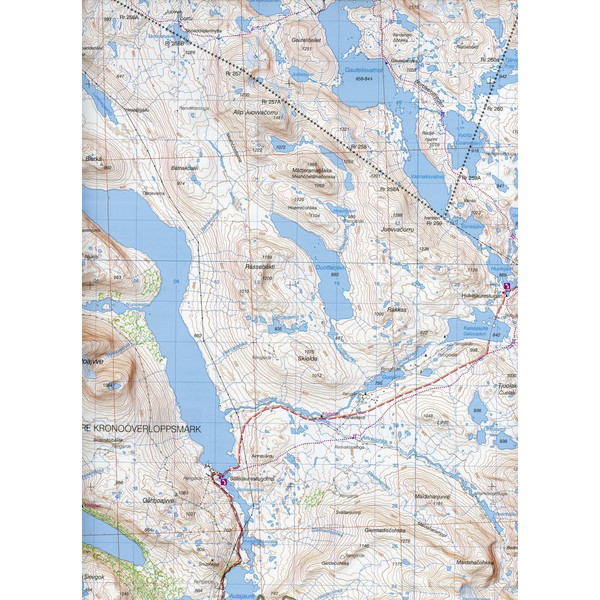 Fjällkartan 1 : 100 000 BD7 Sitasjaure - Ritsem Bergwanderkarte - Wanderkarte