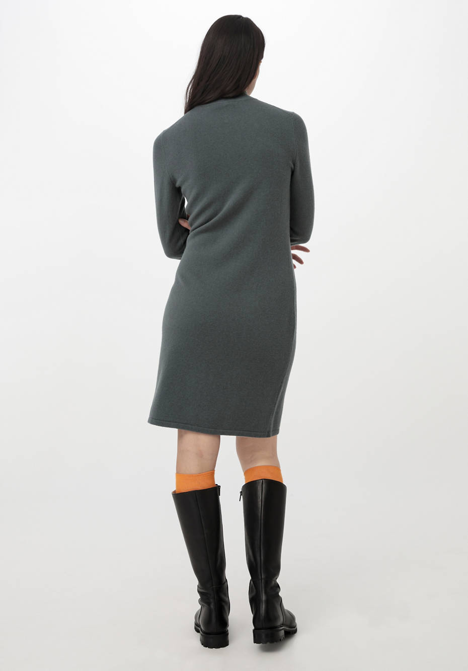 Strickkleid aus Bio-Merinowolle mit Kaschmir