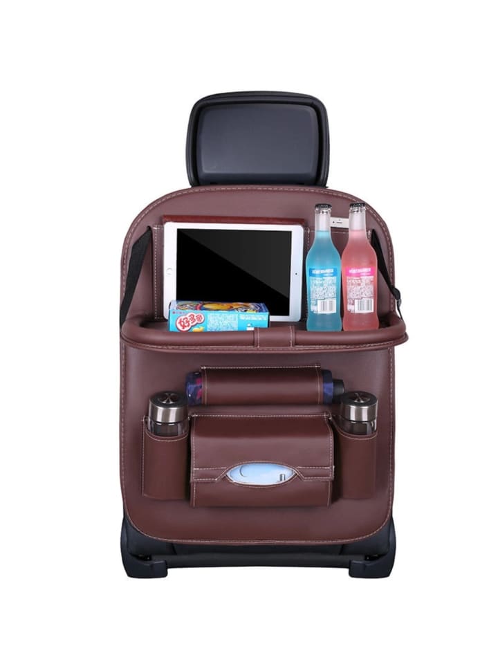 COFI 1453 Autositz-Organizer, Sitzschutz, Sitzbezug, Regal, Mini-Auto-Couchtisch in Braun günstig kaufen onesize