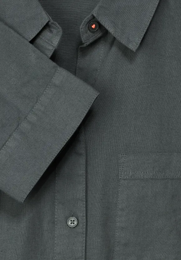 CECIL Unifarbene Leinenmix Bluse